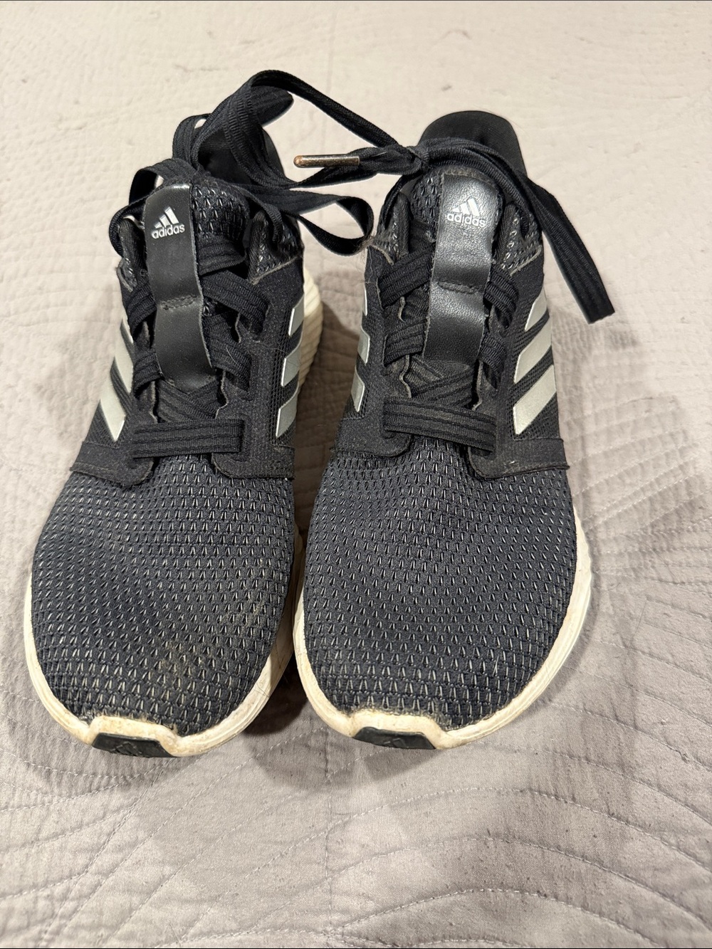 adidas Black Low-Top Sneakers with White Details